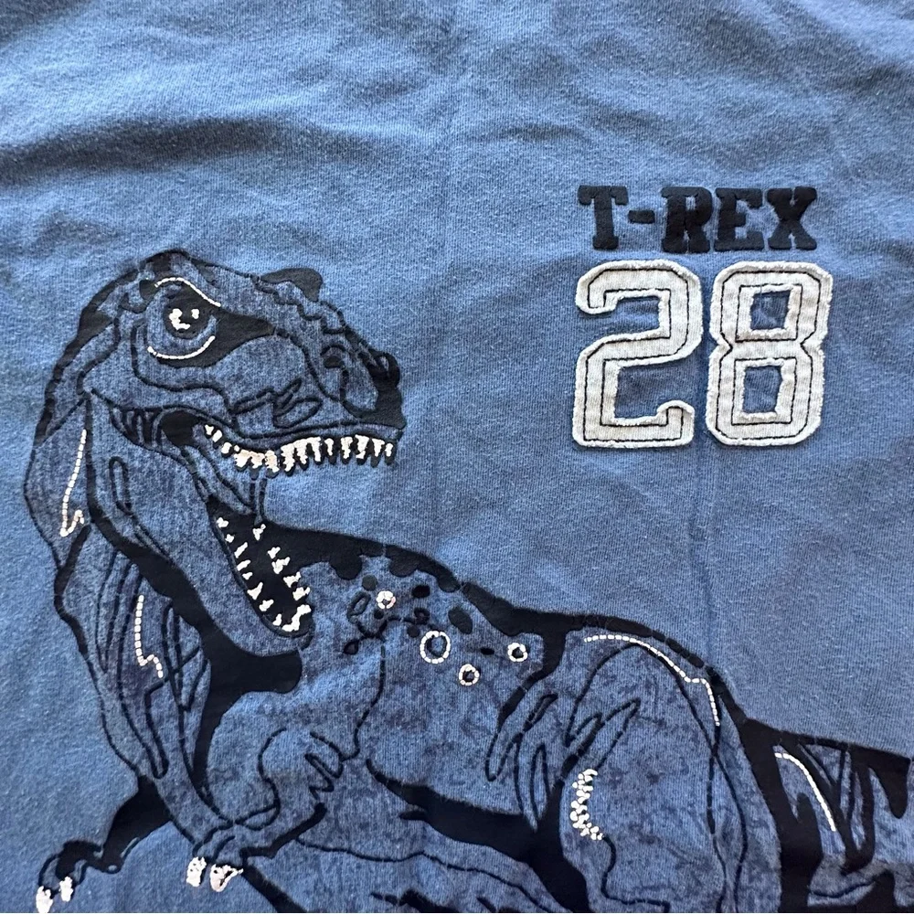 Oshkosh B’gosh‎ T-Rex dinosaur graphic print blue short sleeve shirt boys 10